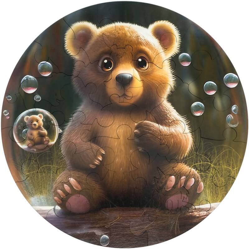 Wooden Puzzle Bear