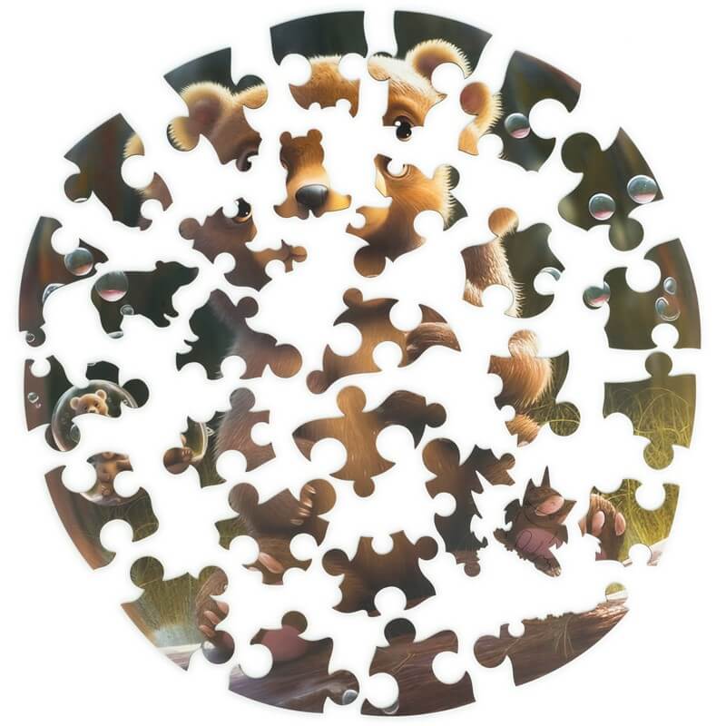 Wooden Puzzle Bear