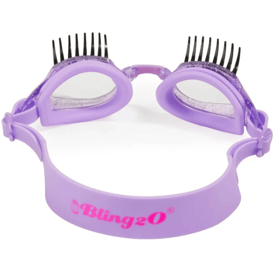 Lilac Water Glasses with Eyelashes