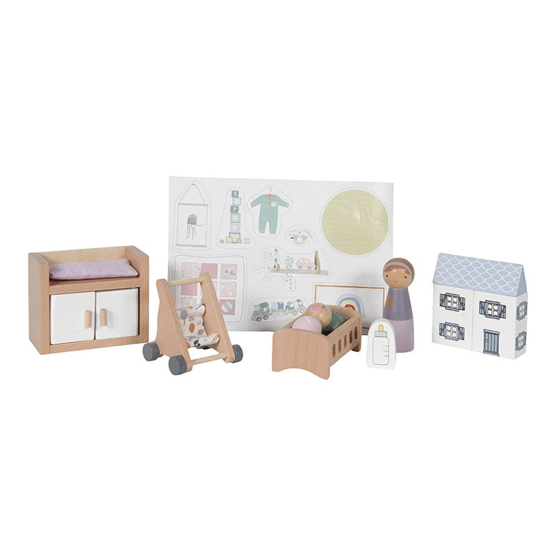 habitación de bebé para casa de muñecas