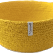 cesta yute amarilla detalle
