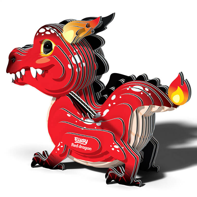 Animales 3D - Dragón Rojo